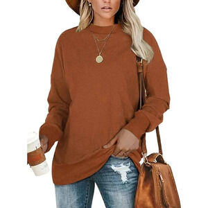 Plmoken Plus Size Sweatshirts For Women  Long Sleeve Tunic Tops For Leggings